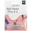 John Bead Ball Head Pins 2in 22ga (0.025) 60/Pkg-Gold 1401147 - 665772231641