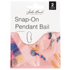 John Bead Snap-On Pendant Bail 9mm 2/Pkg-Gold 1401185 - 665772232020