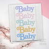 Creative Expressions Craft Dies By Sue Wilson-Noble Shadowed Sentiments Baby CEDNE019