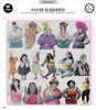 2 Pack Art By Marlene Paper Elements-Nr. 04, Fabulous Women BMSIPE04