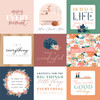 25 Pack At Home Double-Sided Cardstock 12"X12"-4"x4" Journaling Cards CBAH12-9009