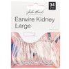 3 Pack John Bead Earwire Kidney Large 33x15mm 34/Pkg-Silver 1401048 - 665772203433