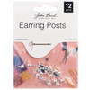 3 Pack John Bead Earring Post w/5mm Ball 12/Pkg-Silver 1401020 - 665772203150