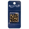 Realeather(R) Crafts Button Stud & Post 10/Pkg-Antique Brass BSTD-12 - 870192001273