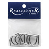 Realeather(R) Crafts D-Ring 3/4" 6/Pkg-Nickel BHD07506 - 870192017311