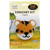4 Pack - Fabric Editions Mini Crochet Kit-Tiger 3"X3" - CRCHKTMI-SFTIG - 699919382408