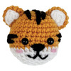 4 Pack Fabric Editions Mini Crochet Kit-Tiger 3"X3" CRCHKTMI-SFTIG