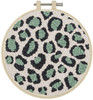 3 Pack - Fabric Editions Punch Needle Kit 6" Round-Leopard Print - NCPNNDLE