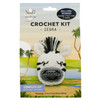 4 Pack Fabric Editions Mini Crochet Kit-Zebra 2.5"X3.5" CRCHKTMI-SFZEB - 699919382415