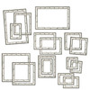 3 Pack Vintage Artistry Everywhere Chipboard Frame Set-Map VAE40780