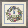 Dimensions Counted Cross Stitch Kit 12"x12"-Cottage Wreath 18 Count - 70-35427