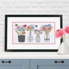 Dimensions Counted Cross Stitch Kit 16"x8"-Wildflower Vases 16 Count - 70-35431