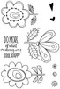 Woodware Clear stamps 4"X6"-Singles Petal Doodles Happy Soul JGS856