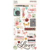 Simple Vintage Love Story Chipboard Stickers-6"X12" VLO21421 - 810112386783