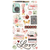 Simple Vintage Love Story Chipboard Stickers-6"X12" VLO21421