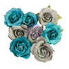 3 Pack Prima Marketing Paper Flowers 8/Pkg-Blue Illusion, Lost In Wonderland P665777 - 655350665777