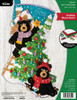 Bucilla Felt Stocking Applique Kit 18" Long-Holiday Black Bears 89622E - 046109896229