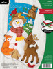 Bucilla Felt Stocking Applique Kit 18" Long-Snowman's Woodland Friends 89623E - 046109896236