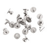 Realeather(R) Crafts Button Stud & Post 10/Pkg-Silver Plated - BSTD-10
