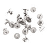 Realeather(R) Crafts Button Stud & Post 10/Pkg-Silver Plated BSTD-10