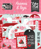 3 Pack - Echo Park Cardstock Ephemera 34/Pkg-Frames & Tags, Love Notes - LN344025 - 691835265919