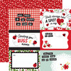 25 Pack Little Ladybug Double-Sided Cardstock 12"X12"-6X4 Journaling Cards LLB12-47012 - 691835273419
