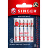 6 Pack SINGER Ball Point Machine Needles -Sz 14/90 5/Pkg 4746 - 075691047467