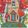 Dimensions Counted Cross Stitch Kit 5"X7"-Forest House 18 Count 70-65227