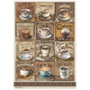 Stamperia Assorted Rice Paper A4 6/Sheets-Coffee And Chocolate - DFSA4XCC