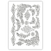 Stamperia Silicone Mould A5-Precious Flower Corners - KACMA506 Stamperia Silicone Mould A5-Precious Flower Corners - KACMA506