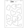 Sizzix A6 Layered Stencils By Kath Breen 4/Pkg-Mark Making Hearts 666532