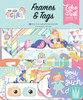 3 Pack Echo Park Cardstock Ephemera 33/Pkg-Frames & Tags, My Little Girl LG358025 - 691835370392