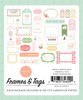 Carta Bella Cardstock Ephemera 33/Pkg-Frames & Tags, Here Comes Easter - CE351025