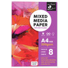 3 Pack - Little Birdie Mixed Media A4 Paper 300gsm-8 Sheets - CR94620 - 8903236770735