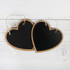 6 Pack - Little Birdie Hanging Mini Chalkboard Sign 2/Pkg-Heart - CHKLBRD1-89202