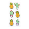 6 Pack Little Birdie Pineapple & Cactus Sticker 6/Pkg-Pineapple & Cactus CR79788