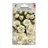 3 Pack - Little Birdie Rosalind Paper Flowers 21/Pkg-Moon Light - ROSALIND-69299 - 8903236511437