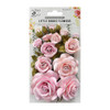 3 Pack Little Birdie Rosalind Paper Flowers 21/Pkg-Pearl Pink ROSALIND-69297 - 8903236511413