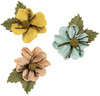 3 Pack - Little Birdie Wendy Paper Flowers 9/Pkg-Sunshine And Lemonade - 5A0020LF-79419