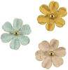 3 Pack - Little Birdie Zoey Washed Paper Flowers 18/Pkg-Sunshine And Lemonade - ZOEY-79776