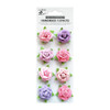 3 Pack - Little Birdie Angel Rose Paper Flowers 8/Pkg-Fairy Sparkle - ANGEL-79469 - 8903236615807