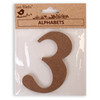 6 Pack - Little Birdie MDF Number 4" 1/Pkg-3 - CR88141 - 8903236705935