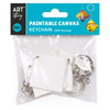 6 Pack - Little Birdie Customizable Canvas Keychain MDF 6/Pkg-1.5"X1.5" - CR91082 - 8903236735352