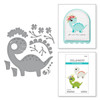 Spellbinders Etched Dies From The Monster Birthday Collectio-Birthday Dinosaur S3498