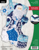Bucilla Felt Stocking Applique Kit 18" Long-Arctic Santa & Friends 89628E - 046109896281