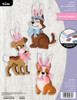 Bucilla Felt Ornaments Applique Kit Set Of 3-Bunny Puppies 89679E - 046109896793