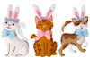Bucilla Felt Ornaments Applique Kit Set Of 3-Bunny Kitties 89686E