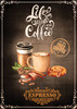 Little Birdie Decoupage Paper A4 2/Pkg-Espresso Coffee - DECOU1-89632