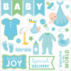 Little Birdie Little Miracle Cardstock Pack 6"X6" 24/Pkg-Baby Boy - CR85664