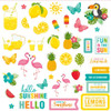 Little Birdie Ephemera Embellishment 82/Pkg-Sunshine & Lemonade - CR79496